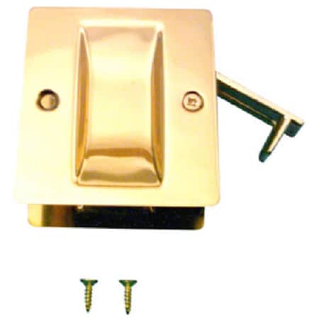 161494 Polished Solid Brass- Pocket Door Combination Pull